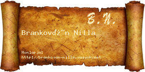 Brankován Nilla névjegykártya